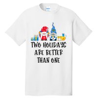 Two Holidays Are Better Than One Christmas Hanukkah Jewish Tall T-Shirt