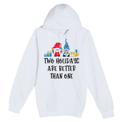 Two Holidays Are Better Than One Christmas Hanukkah Jewish Premium Pullover Hoodie