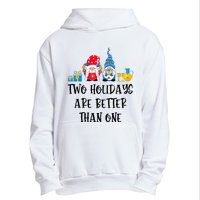 Two Holidays Are Better Than One Christmas Hanukkah Jewish Urban Pullover Hoodie