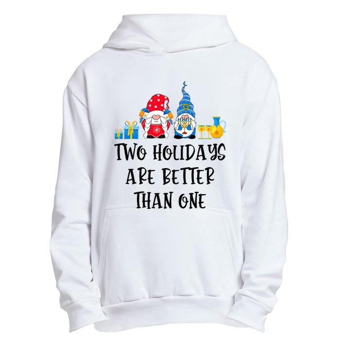 Two Holidays Are Better Than One Christmas Hanukkah Jewish Urban Pullover Hoodie