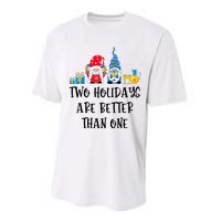 Two Holidays Are Better Than One Christmas Hanukkah Jewish Performance Sprint T-Shirt