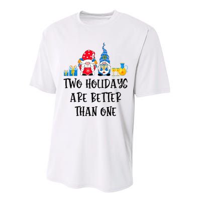 Two Holidays Are Better Than One Christmas Hanukkah Jewish Performance Sprint T-Shirt