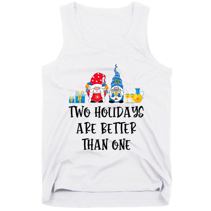 Two Holidays Are Better Than One Christmas Hanukkah Jewish Tank Top