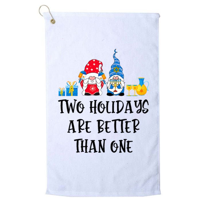 Two Holidays Are Better Than One Christmas Hanukkah Jewish Platinum Collection Golf Towel