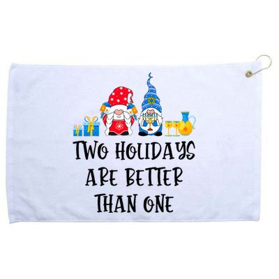 Two Holidays Are Better Than One Christmas Hanukkah Jewish Grommeted Golf Towel