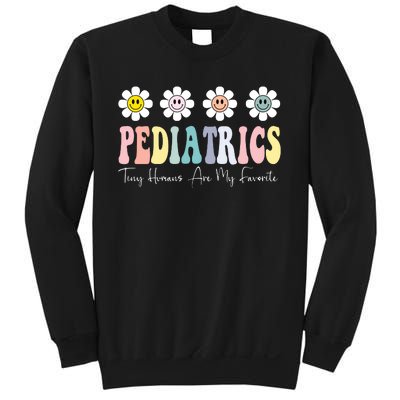 Tiny Humans Are My Favorite Pediatrics Nicu Peds Nurse Long Sleeve Sweatshirt