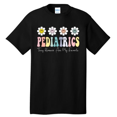 Tiny Humans Are My Favorite Pediatrics Nicu Peds Nurse Long Sleeve Tall T-Shirt