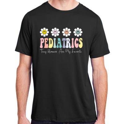 Tiny Humans Are My Favorite Pediatrics Nicu Peds Nurse Long Sleeve Adult ChromaSoft Performance T-Shirt