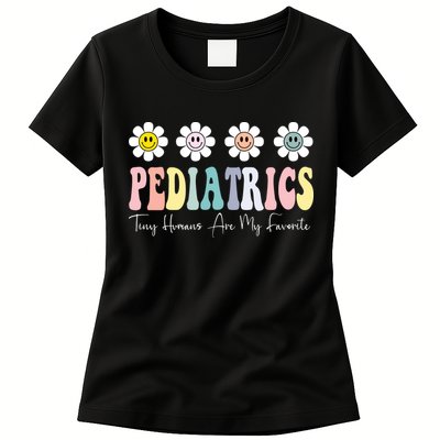 Tiny Humans Are My Favorite Pediatrics Nicu Peds Nurse Long Sleeve Womens T-Shirt
