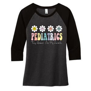 Tiny Humans Are My Favorite Pediatrics Nicu Peds Nurse Long Sleeve Women's Tri-Blend 3/4-Sleeve Raglan Shirt