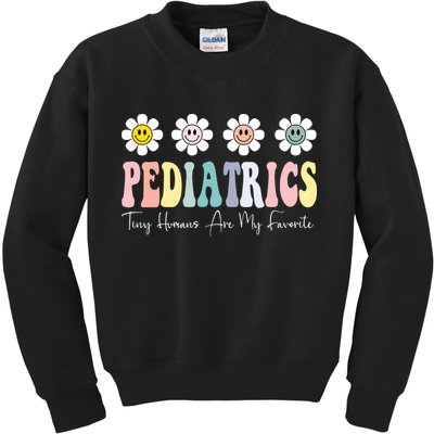 Tiny Humans Are My Favorite Pediatrics Nicu Peds Nurse Long Sleeve Kids Sweatshirt