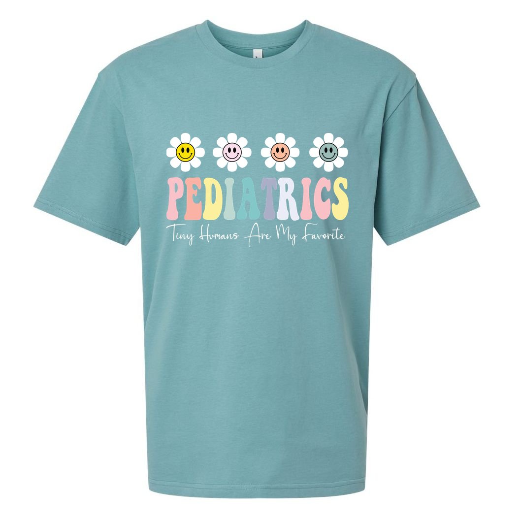 Tiny Humans Are My Favorite Pediatrics Nicu Peds Nurse Long Sleeve Sueded Cloud Jersey T-Shirt