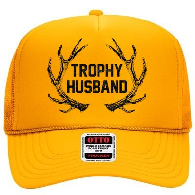 Trophy Husband Antler High Crown Mesh Back Trucker Hat