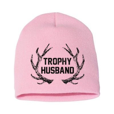 Trophy Husband Antler Short Acrylic Beanie