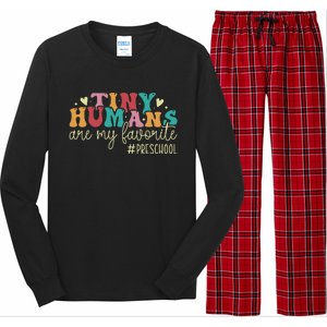 Tiny Humans Are My Favorite Preschool Teacher Long Sleeve Pajama Set