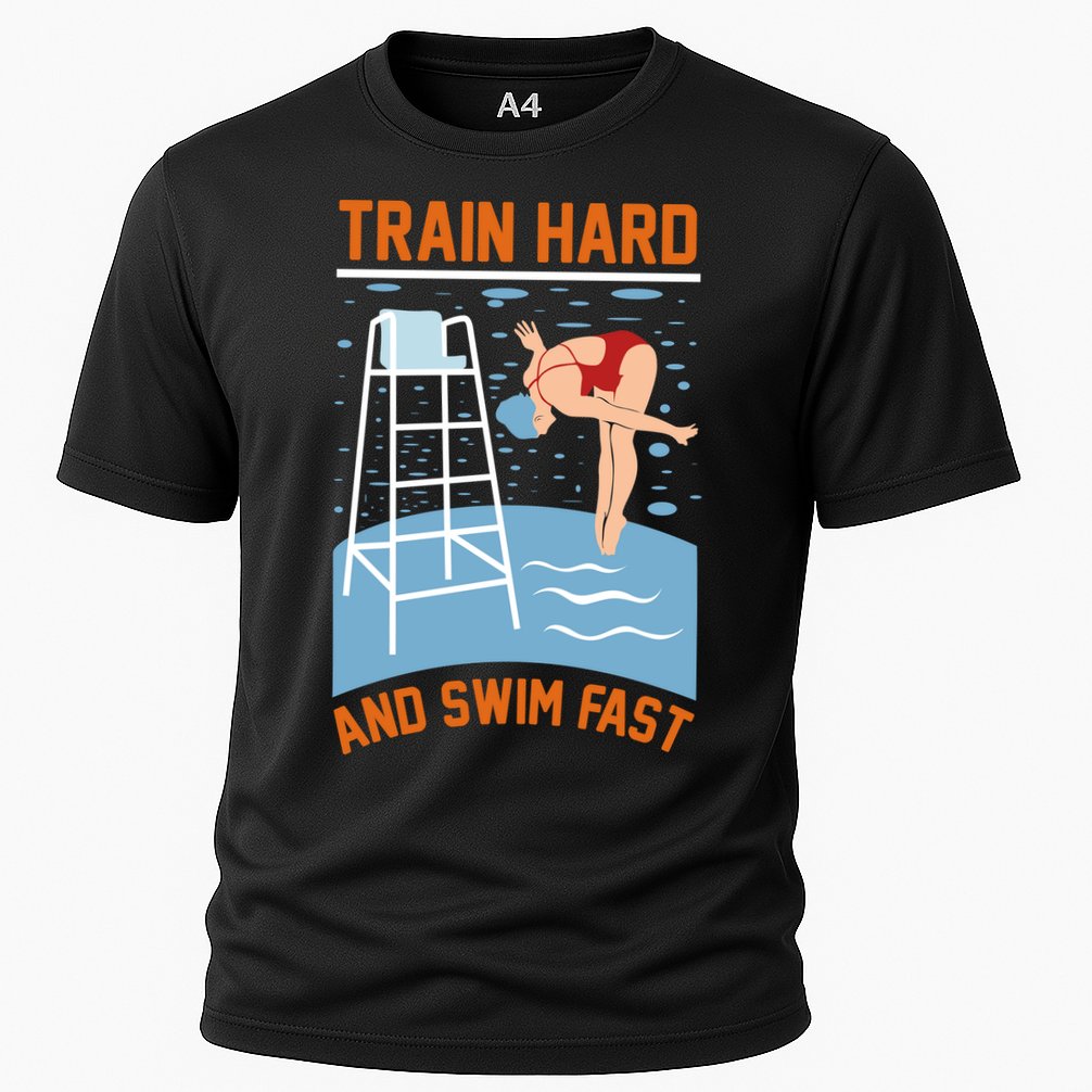 Train Hard And Swim Fast Performance Shirt