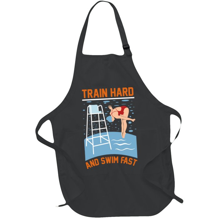 Train Hard And Swim Fast Apron