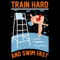 Train Hard And Swim Fast Apron