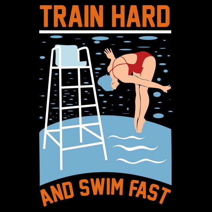 Train Hard And Swim Fast Apron