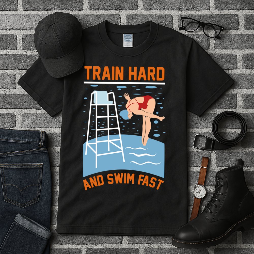 Train Hard And Swim Fast Tall T-Shirt