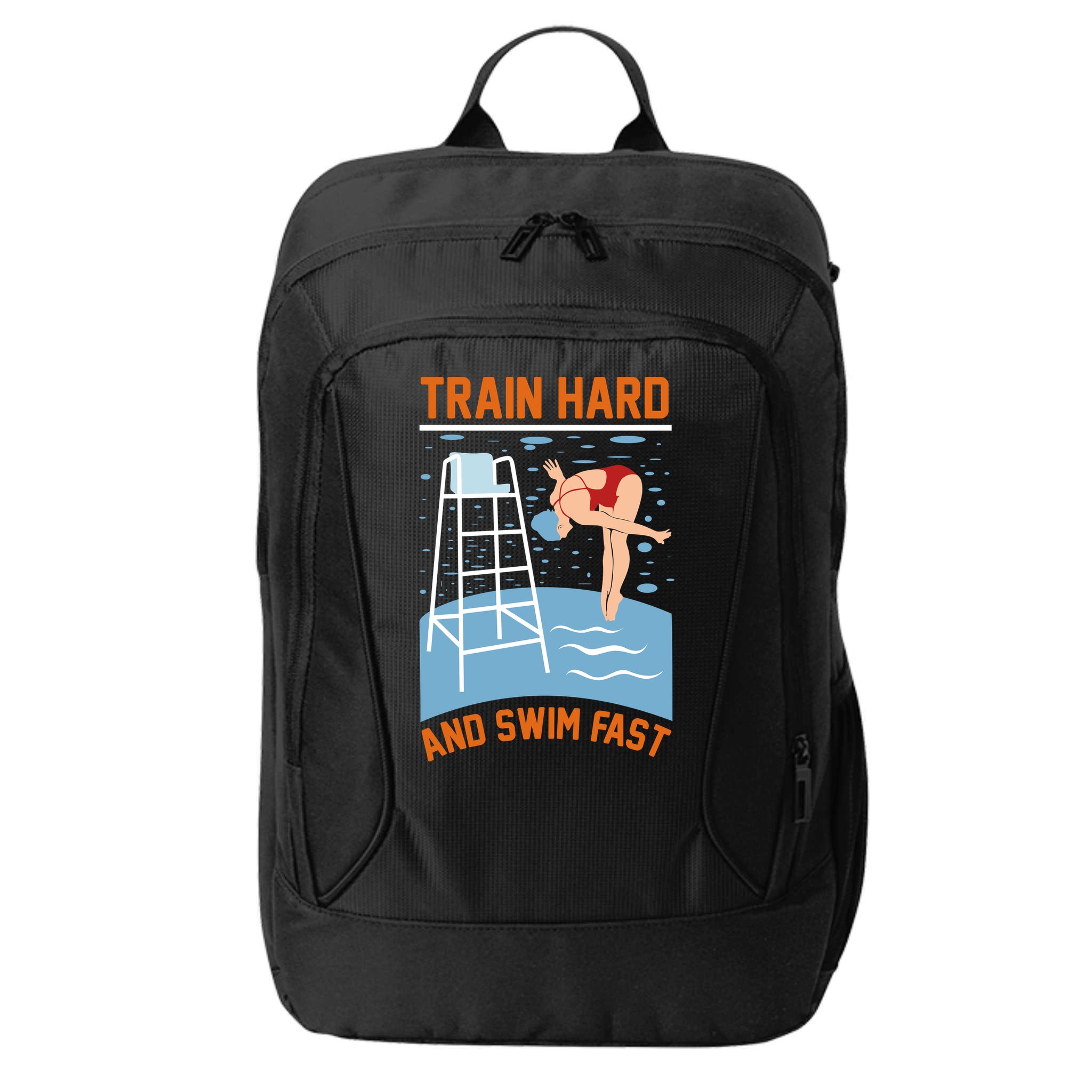 Train Hard And Swim Fast City Backpack