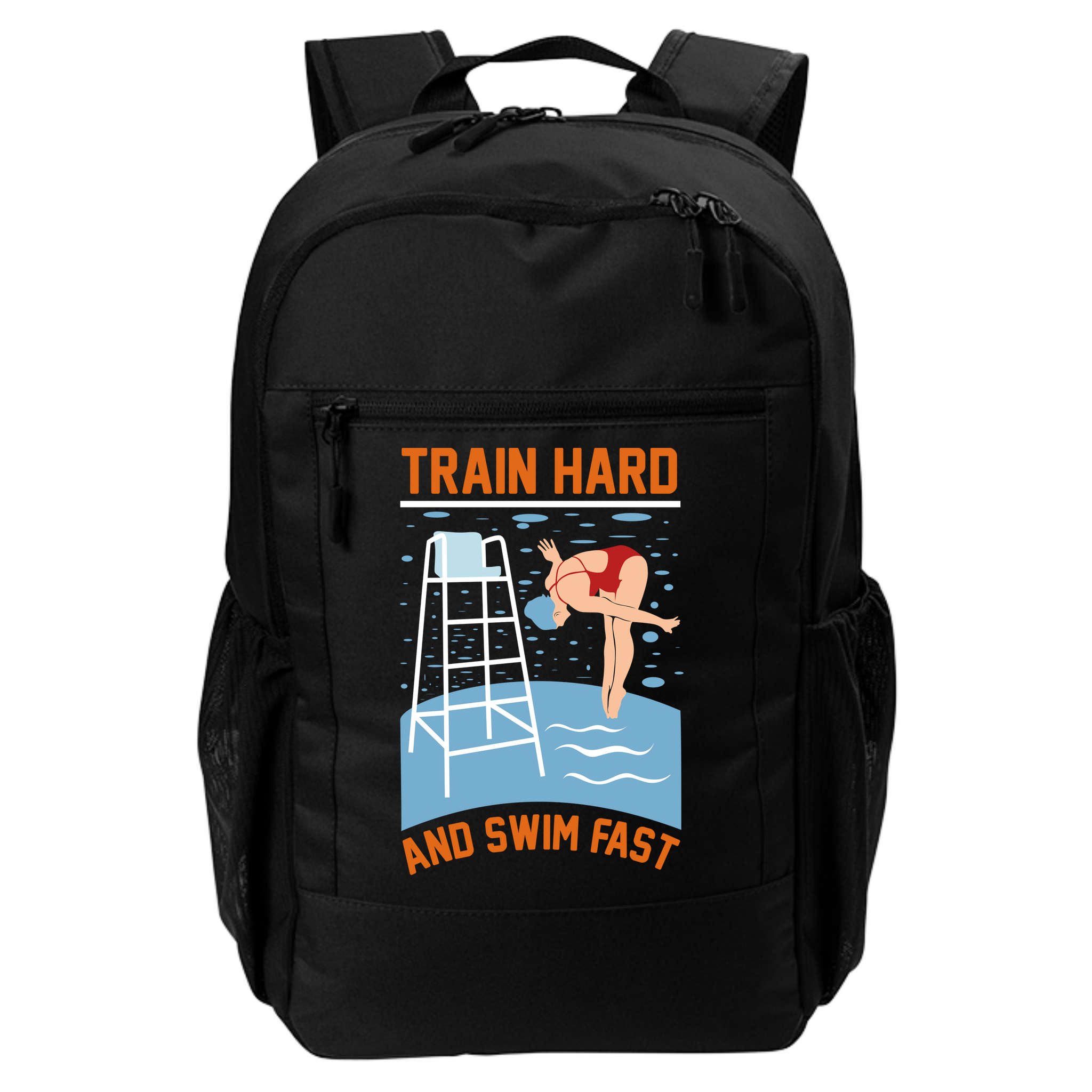 Train Hard And Swim Fast Backpack
