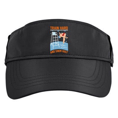 Train Hard And Swim Fast Adult Drive Performance Visor