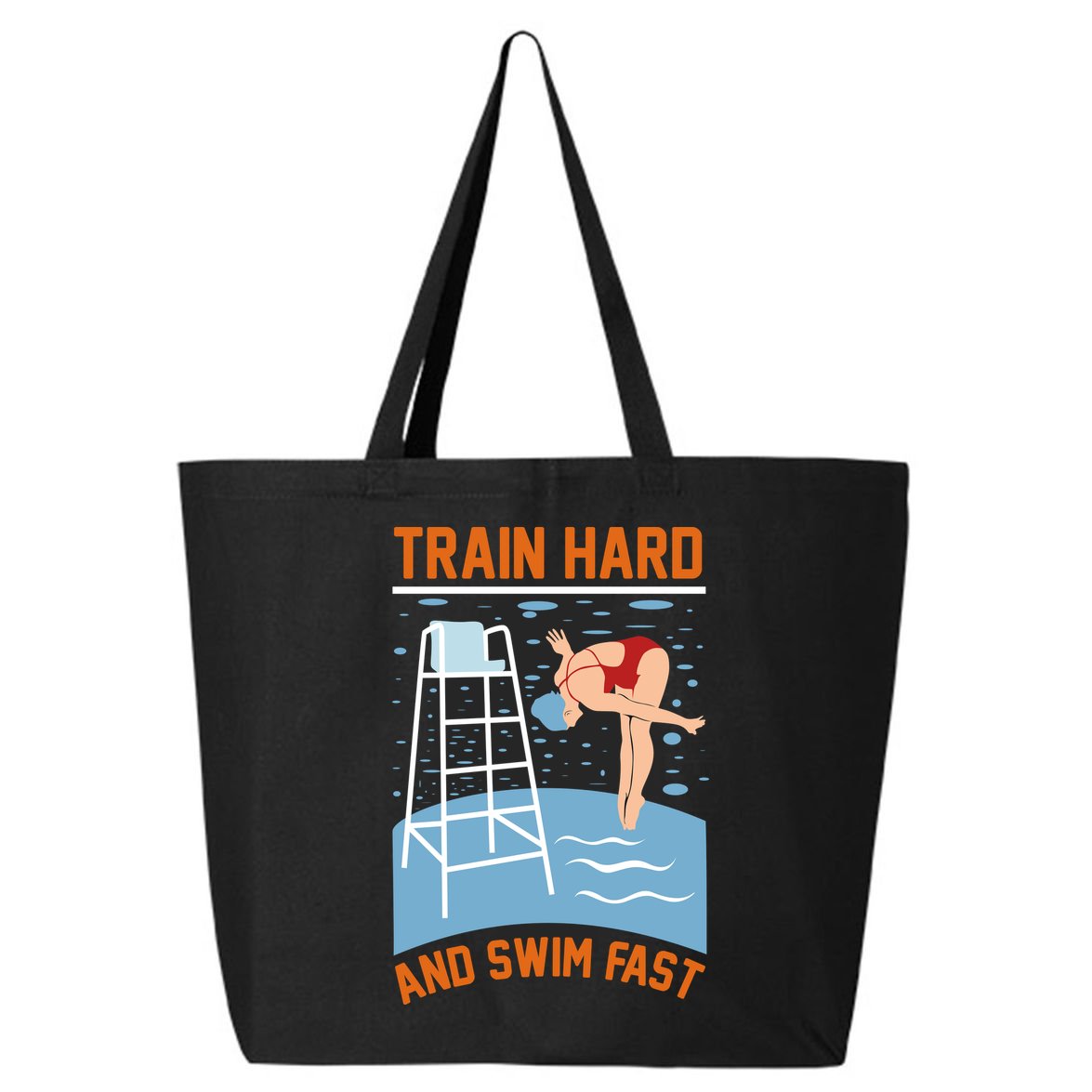 Train Hard And Swim Fast 25L Jumbo Tote