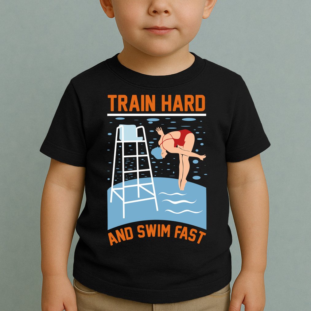 Train Hard And Swim Fast Toddler T-Shirt