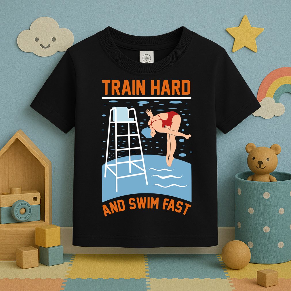 Train Hard And Swim Fast Toddler T-Shirt