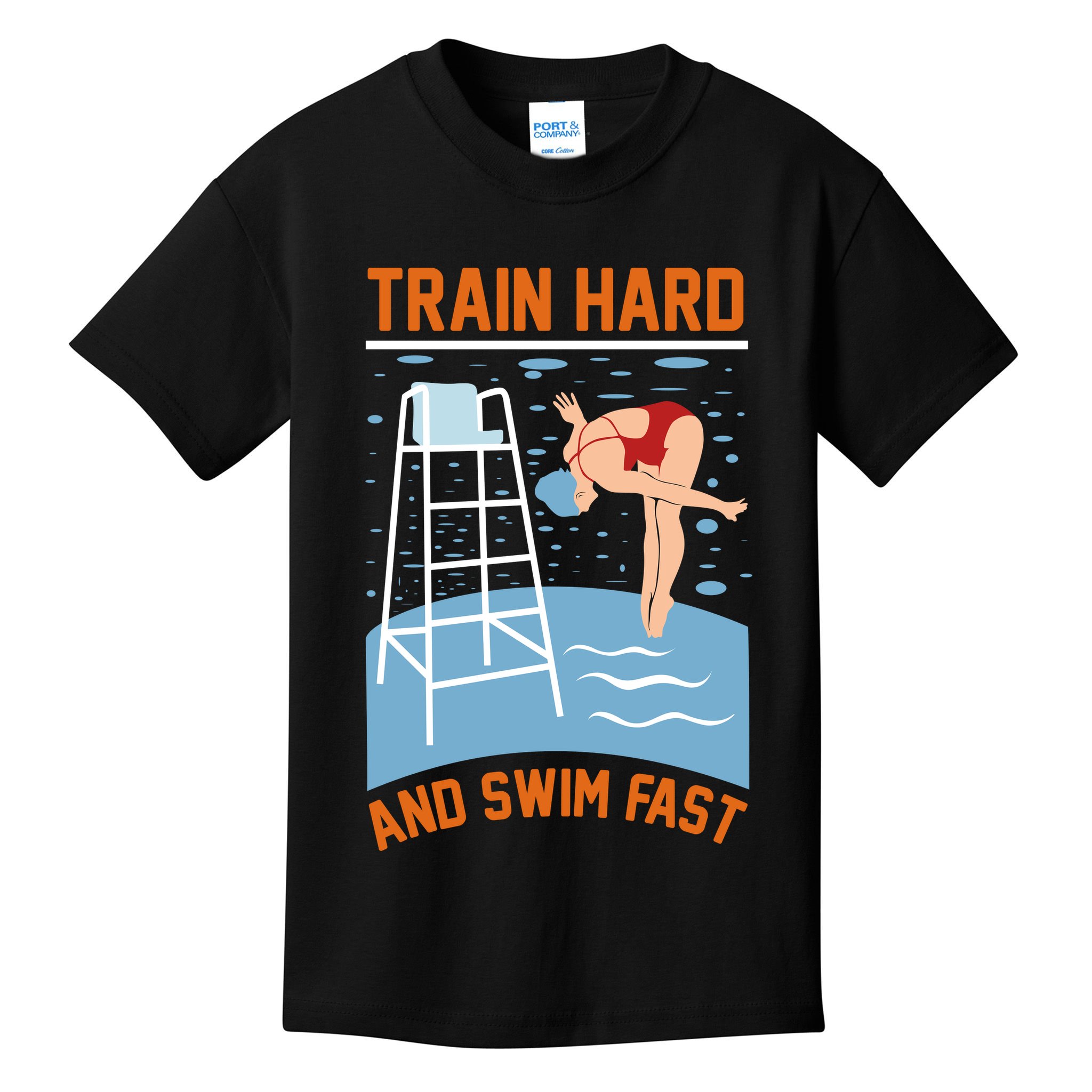 Train Hard And Swim Fast Kids T-Shirt