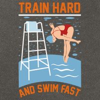 Train Hard And Swim Fast Cotton Canvas Backpack