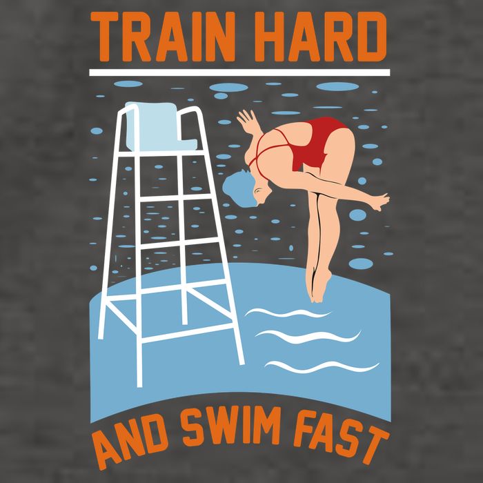 Train Hard And Swim Fast Vector Backpack
