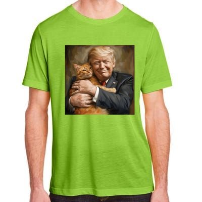 Trump Hugging An Orange Cat 2024 Adult ChromaSoft Performance T-Shirt