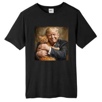 Trump Hugging An Orange Cat 2024 Tall Fusion ChromaSoft Performance T-Shirt