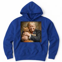 Trump Hugging An Orange Cat 2024 Hoodie