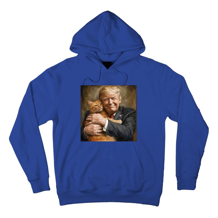 Trump Hugging An Orange Cat 2024 Hoodie