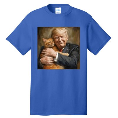 Trump Hugging An Orange Cat 2024 Tall T-Shirt