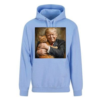 Trump Hugging An Orange Cat 2024 Unisex Surf Hoodie