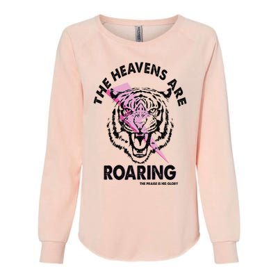 The Heavens Are Roaring Christian Womens California Wash Sweatshirt