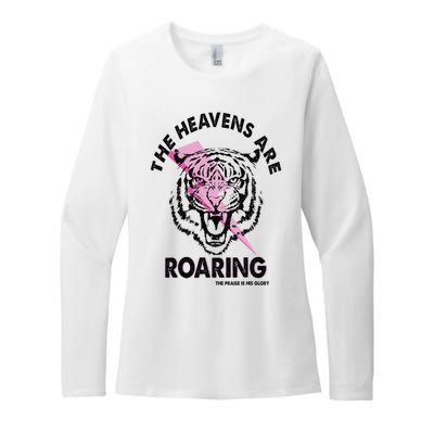 The Heavens Are Roaring Christian Womens CVC Long Sleeve Shirt