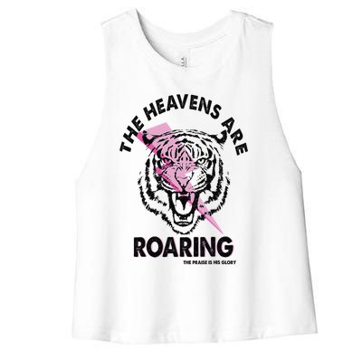 The Heavens Are Roaring Christian Women's Racerback Cropped Tank