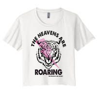 The Heavens Are Roaring Christian Women's Crop Top Tee