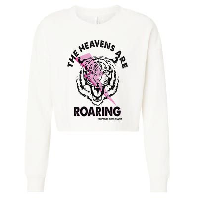 The Heavens Are Roaring Christian Cropped Pullover Crew