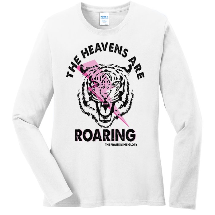 The Heavens Are Roaring Christian Ladies Long Sleeve Shirt