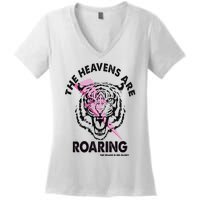 The Heavens Are Roaring Christian Women's V-Neck T-Shirt