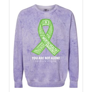 Tal Health Awareness Ribbon Word Cloud Gift Colorblast Crewneck Sweatshirt