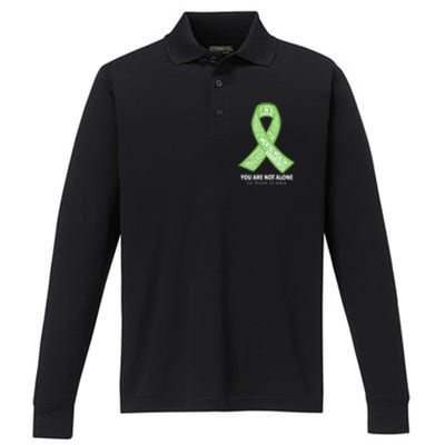 Tal Health Awareness Ribbon Word Cloud Gift Performance Long Sleeve Polo