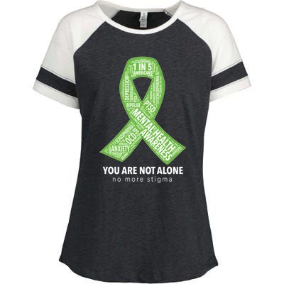 Tal Health Awareness Ribbon Word Cloud Gift Enza Ladies Jersey Colorblock Tee