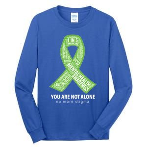 Tal Health Awareness Ribbon Word Cloud Gift Tall Long Sleeve T-Shirt